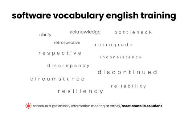 English Vocabulary for Software Projects Training for Turkish Speakers